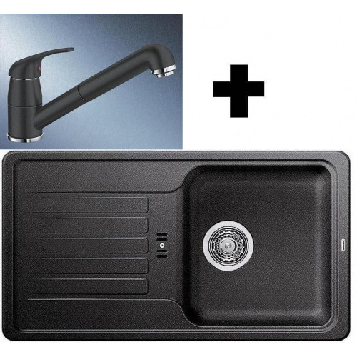 BLANCO Kit évier Favos Mini Silgranit anthracite + mitigeur Daras-S anthracite