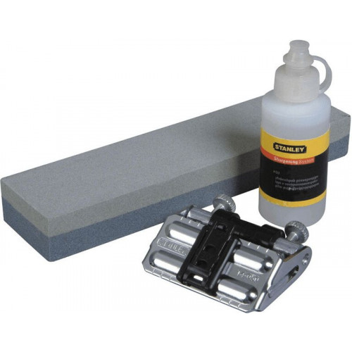 Stanley 0-16-050 Kit d'affutage 3 pieces (guide, pierre a huile, huile)
