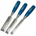 Stanley 0-16-128 Set de 3 ciseaux a bois 5002 (12, 18, 25mm)