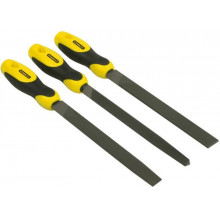 Stanley 0-22-464 Jeu de limes bâtardes 200mm, 3 pieces
