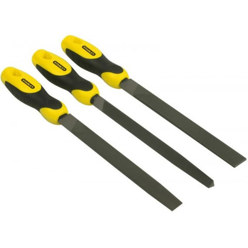Stanley 0-22-464 Jeu de limes bâtardes 200mm, 3 pieces