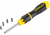 Stanley 0-68-010 Tournevis porte-embouts a cliquet + 10 embouts