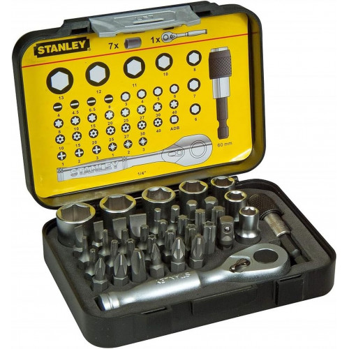 Stanley 1-13-906 1/4" Jeu d'embouts clé a douille, 40pcs