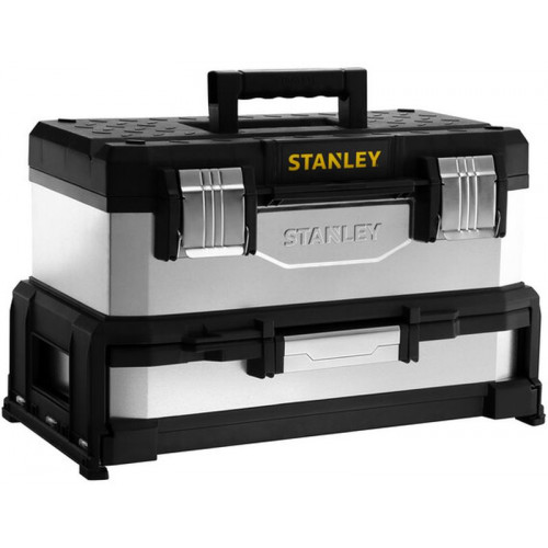 Stanley 1-95-830 Boîte a outils bimatiere galvanisée avec tiroir Stanley 1-95-830 Boîte a outils bimatiere galvanisée avec tiroir