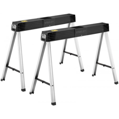 Stanley 1-97-475 Tréteaux métalliques pliants (paire) 101,7 x 75,8 x 12,5 cm Stanley 1-97-475 Tréteaux métalliques pliants (paire) 101,7 x 75,8 x 12,5 cm