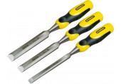 Stanley 2-16-887 DynaGrip Ciseaux a bois, 3 pieces (10, 15, 20mm)