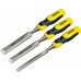 Stanley 2-16-887 DynaGrip Ciseaux a bois, 3 pieces (10, 15, 20mm)