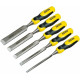 Stanley 2-16-888 DynaGrip Ciseaux a bois, 5 pieces (6, 10, 15, 20, 25mm)