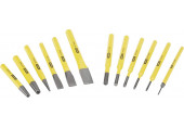 Stanley 4-18-299 Pointeaux, burins et chasse-goupilles, jeu de 12 pieces
