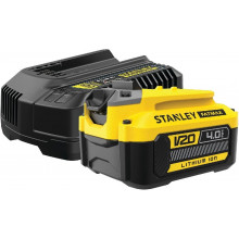 Stanley SFMCB14M1 FatMax Starter kit chargeur + 1 batterie V20 4,0Ah