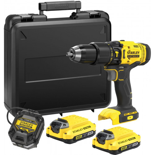 Stanley SFMCD711D2K-QW FatMax Perceuse-visseuse a percussion (50Nm/18V/2x2,0Ah), coffret Stanley SFMCD711D2K-QW FatMax Perceuse-visseuse a percussion (50Nm/18V/2x2,0Ah), coffret