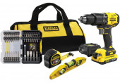 Stanley SFMCK101D1S FatMax V20 Perceuse-visseuse avec accessoires (18V/1x2,0Ah), sac