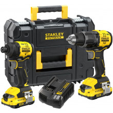 Stanley SFMCK201D2T-QW FatMax V20 Kit combiné d'outils (18V/2x2,0Ah), Pro-Stack