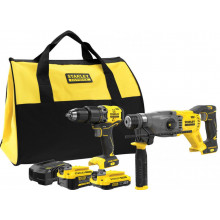 Stanley SFMCK216MDS-QW FatMax V20 Pack combiné (18V/1x4,0Ah/1x2,0Ah), sac