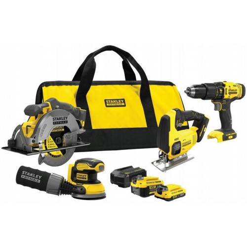 Stanley SFMCK412MDS FatMax V20 Set outils sans fil (18V/1x2,0Ah/1x4,0Ah), sac