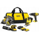 Stanley SFMCK412MDS-QW FatMax V20 Set outils sans fil (18V/1x2,0Ah/1x4,0Ah), sac