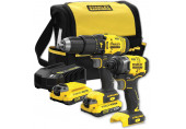 Stanley SFMCK465D2S FatMax V20 Set perceuse a percussion et clé a chocs (18V/2x2,0Ah), sac