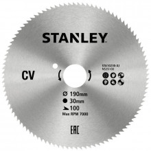 Stanley STA10230-XJ Lame de scie circulaire 190x30mm, 100 dents