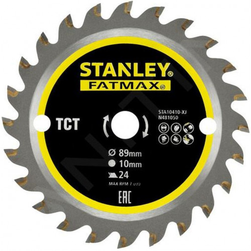 Stanley STA10410-XJ FatMax Lame de scie pour bois TCT 89x10mm, 24 dents