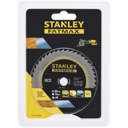 Stanley STA10420-XJ Lame de scie pour bois, plastique, métal HCS 89 x 10 mm, 44 dents