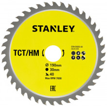 Stanley STA13035-XJ Lame de scie pour bois 190x30mm, 40 dents