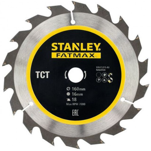 Stanley STA15315-XJ Lame de scie pour bois 190x16mm, 18 dents