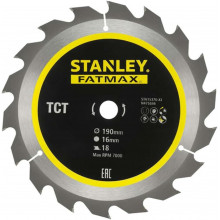 Stanley STA15370 Lame de scie pour bois 190x16mm, 18 dents