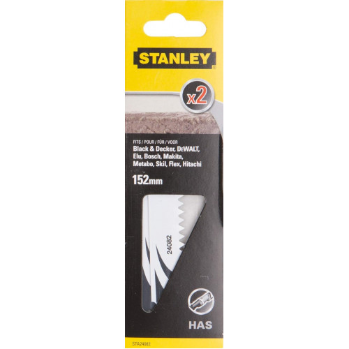 Stanley STA24082-XJ Lames de scie HAS pour maçonnerie et béton cellulaire, 152mm, lot de 2 Stanley STA24082-XJ Lames de scie HAS pour maçonnerie et béton cellulaire, 152mm, lot de 2