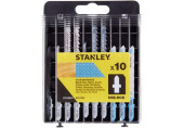 Stanley STA28050- XJ 10 lames en T pour scie sauteuse – HCS-HSS, pour bois et métal