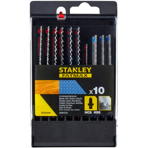 Stanley STA29240-XJ 10 lames en T pour scie sauteuse – HCS-HSS, pour bois et métal Stanley STA29240-XJ 10 lames en T pour scie sauteuse – HCS-HSS, pour bois et métal