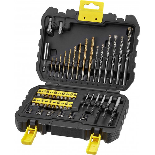 Stanley STA88546-XJ Set de 50 pieces comprenant forets, embouts de tournevis et douilles