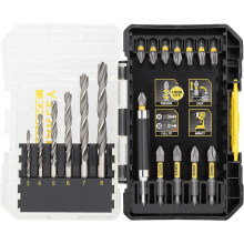 Stanley STA88554 FatMax Set de forets pour le métal et d'embouts, 19 pieces