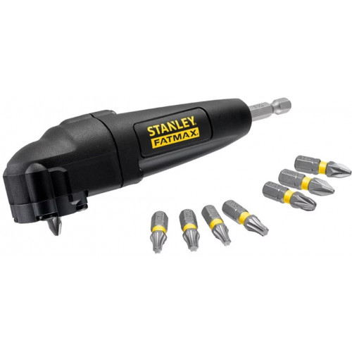 Stanley STA88582-XJ Embout de vissage a angle droit avec jeu de 9 embouts 25mm