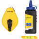 Stanley STHT47113-0 Kit cordeau traceur 1:1, 30m poudre bleue, niveau