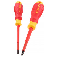 Stanley STHT60030-0 Tournevis isolés VDE (PZ2+SL4), jeu de 2 pieces