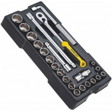 Stanley STMT1-74726 Transmodule Jeu de douilles 1/2", 12 pans, 23 pieces