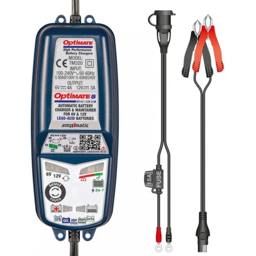 TECMATE OPTIMATE 5 Select Chargeur de batterie (6V/4A-12V/3A) TM320