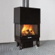 EDILKAMIN TITANO N vitrage gauche, verre simple, foyer encastrable 220640