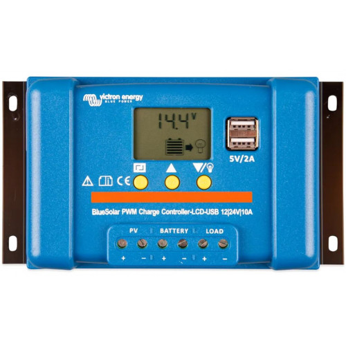 Victron Energy BlueSolar PWM-LCD&USB Régulateur Solaire (12/24V-10A) SCC010010050
