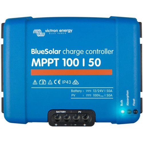 Victron Energy BlueSolar MPPT 100/50 Régulateur Solaire (12/24V-50A) SCC020050200 Victron Energy BlueSolar MPPT 100/50 Régulateur Solaire (12/24V-50A) SCC020050200