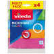 VILEDA Microfibre Colors Lavettes multi-usages 4 pcs. 151502