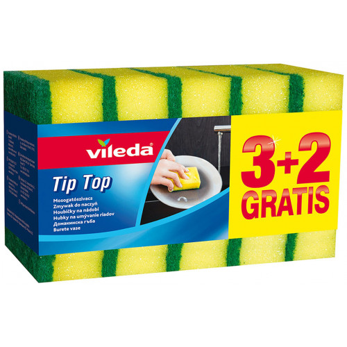 VILEDA Style Tip Top éponge pour la vaisselle 3 + 2 pieces 149046