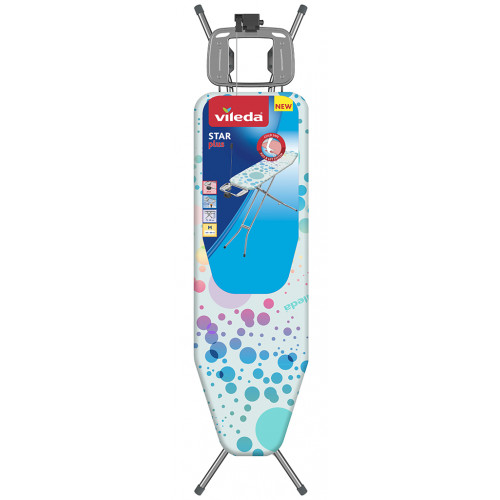 VILEDA Star Plus planche a repasser 120x38cm bleu 163316