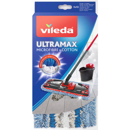 VILEDA UltraMax Micro & Cotton Recharge pour balai plat ULTRAMAX 141626