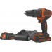 Black & Decker BDCHD18K1B2-QW Perceuse a percussion sans fil (40Nm/18V/2x2,0Ah), coffret
