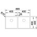 BLANCO CLARON 400/400 IF Évier double Acier inoxydable satiné 521617