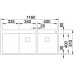 BLANCO CLARON 8 S-IF Evier, Cuve double Egouttoir a gauche 521651
