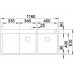 BLANCO CLARON 8 S-IF Infini Evier, Cuve double Egouttoir a droite 521652