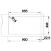 BLANCO Andante 400/400 IF / A Infini Évier, avec commande excentrique, inox 525249