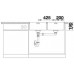 BLANCO Andante 400/400 IF / A Infini Évier, avec commande excentrique, inox 525249